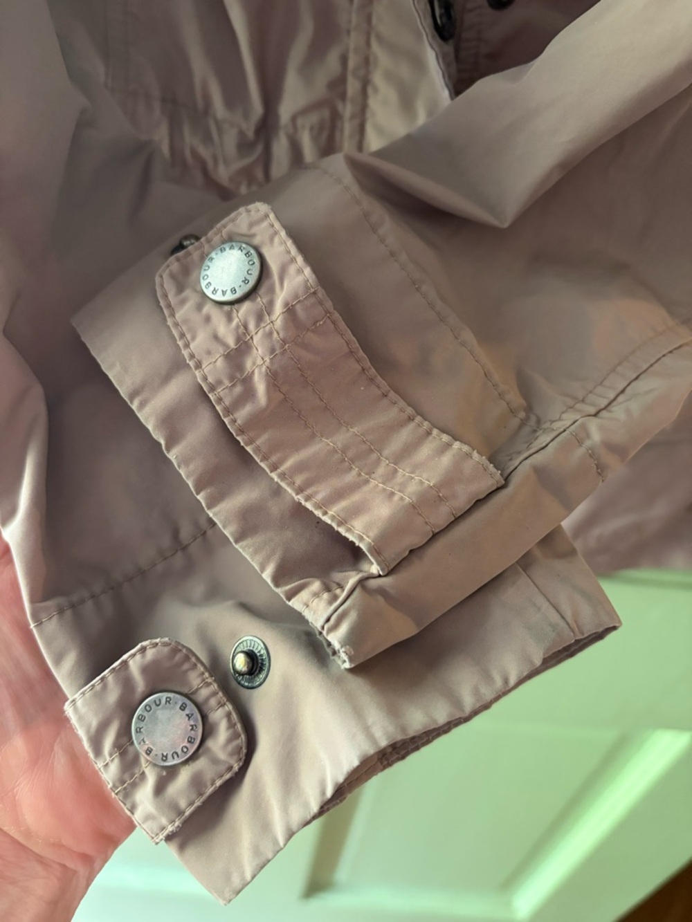 Barbour Dockray Casual Utility Tan Zip Front Jacket size 4 small - Picture 7 of 13